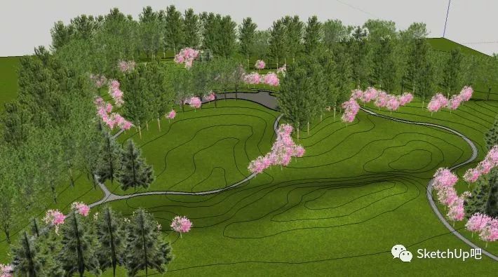 景觀(guān)設(shè)計(jì)如何運(yùn)用SU地形建模?