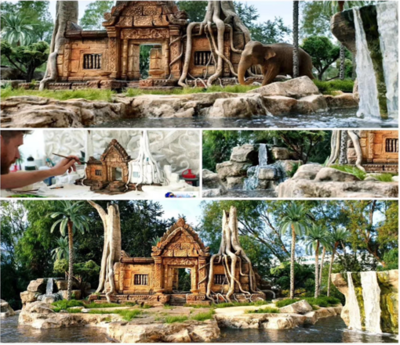 西安站-西安景觀(guān)金屬雕塑設(shè)計(jì)_水泥雕塑_仿木欄桿_水泥塑石假山_仿真假樹(shù)人造溶洞_人工塑石-匠志景觀(guān)