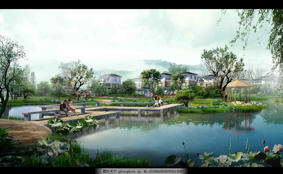 景觀(guān)效果圖分層圖片