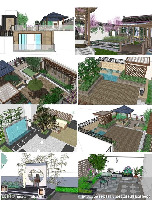 庭院景觀(guān)設(shè)計(jì)模型圖片