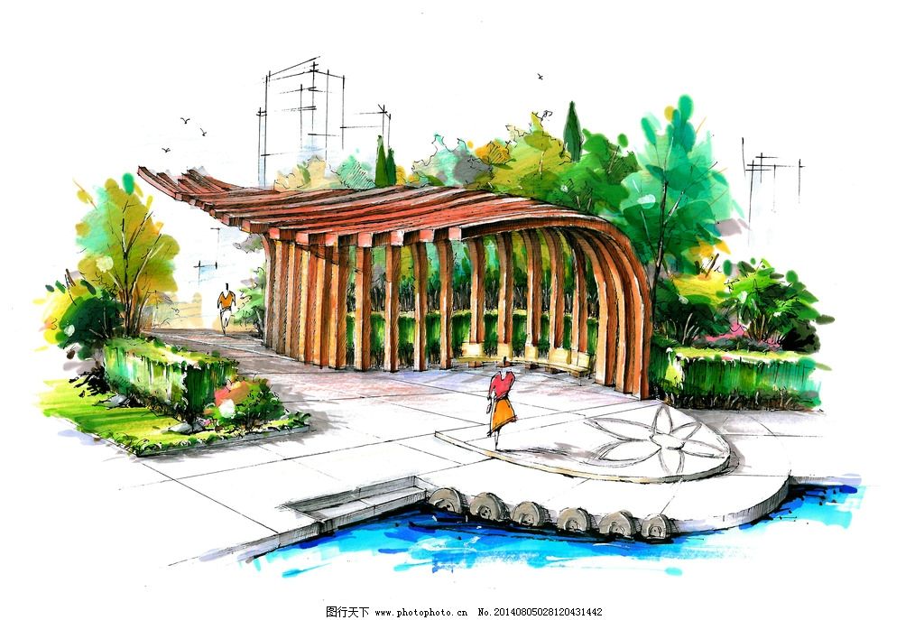 景觀設(shè)計手繪圖片