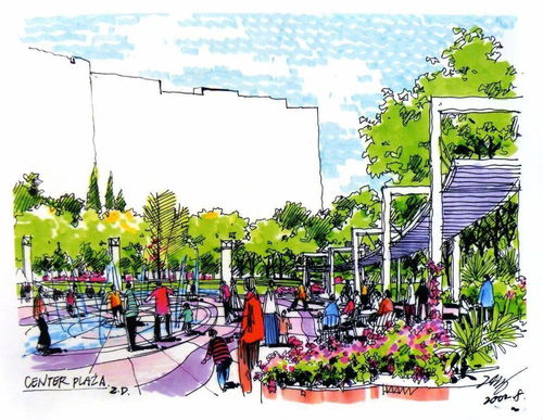 景觀手繪 edsa景觀設(shè)計手繪效果圖