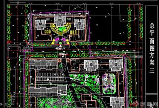 住宅小區(qū)景觀規(guī)劃總平面設計cad方案