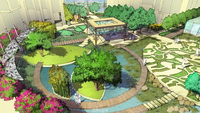 景觀意向圖#zoscape#景觀設計#景觀節(jié)點#景觀效果圖#庭院景觀效果圖